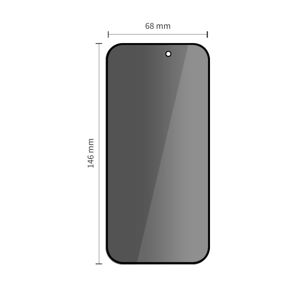 Szkło prywatyzujące Tech-Protect Glass Spy+ na iPhone 16 Pro / 17 / 17 Pro – zdjęcie 2