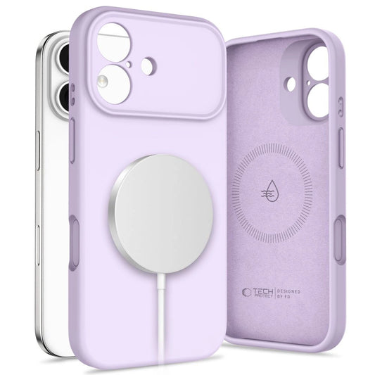 Etui Tech-Protect Silicone MagSafe na iPhone 17 - fioletowe