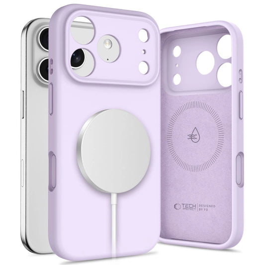 Etui Tech-Protect Silicone MagSafe na iPhone 17 Pro - fioletowe