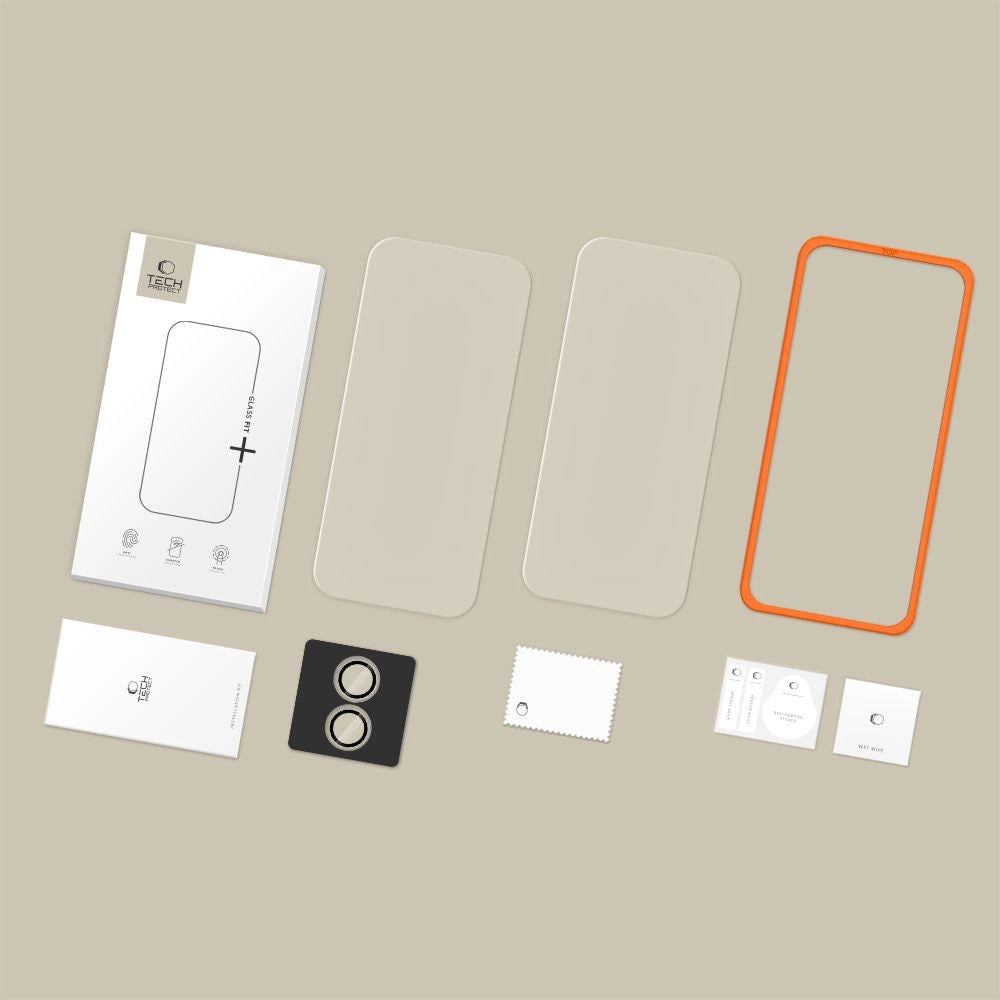 Szkło hartowane Tech-Protect Easy Set+ 3-pack na iPhone 17- przezroczyste – zdjęcie 8