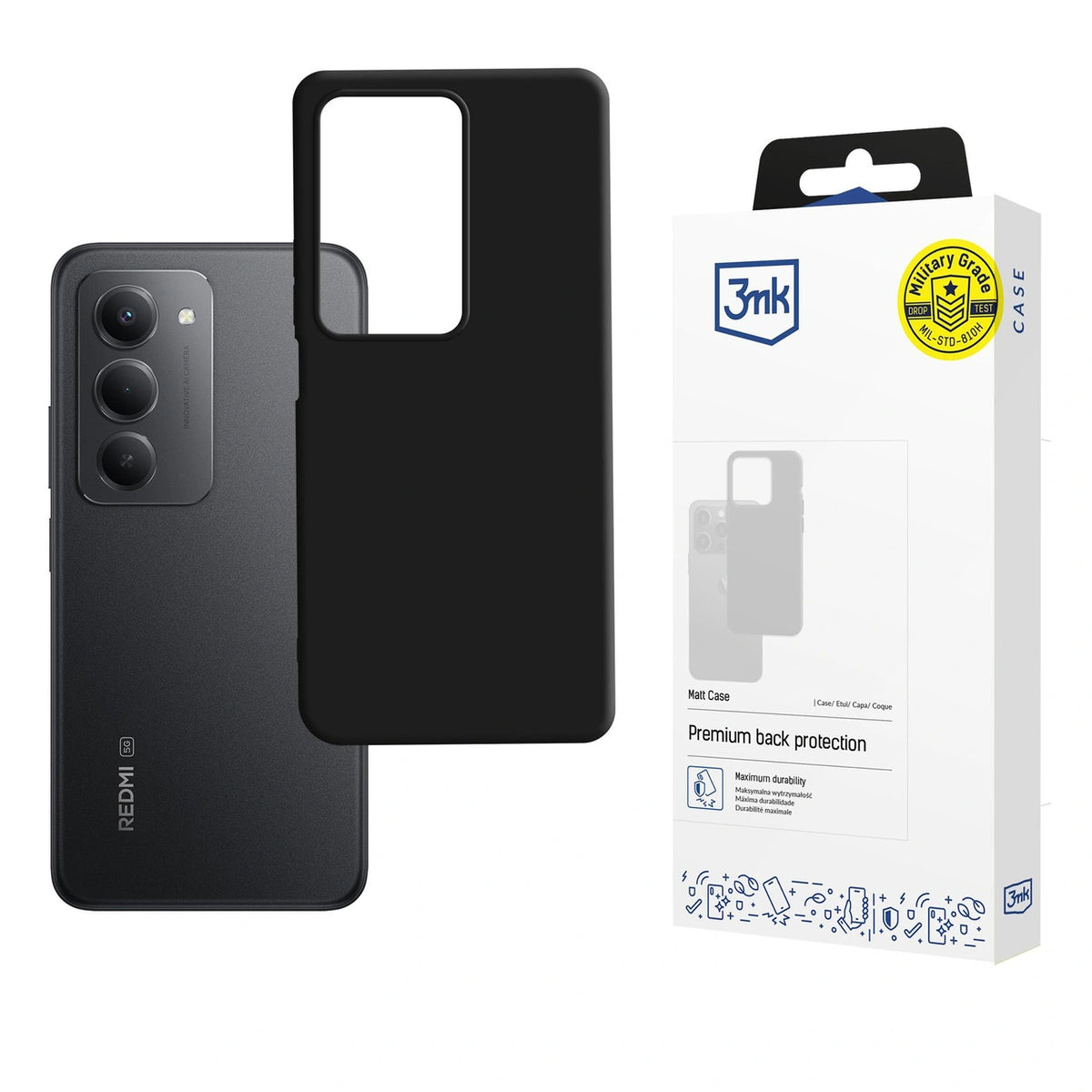 Etui 3mk Matt Case na Xiaomi Redmi 15 5G - czarne