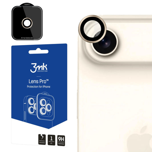 Szkło hartowane na obiektyw aparatu 3mk Lens do iPhone 17 Air - złote