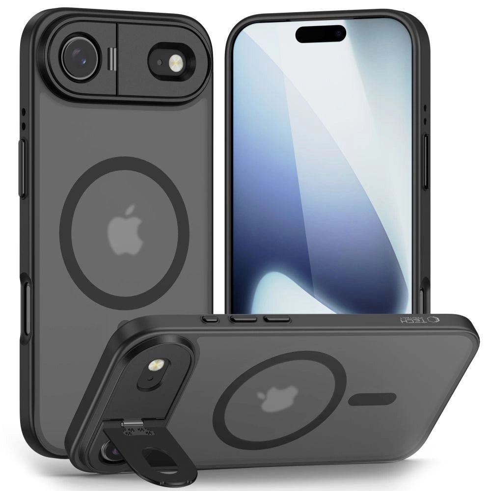 Etui Tech-Protect MagStand MagSafe na iPhone 17 Air - czarny mat