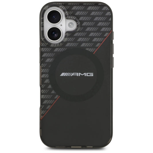 Etui AMG Double Layer Transparent Rhombs do iPhone 17 - czarno-czerwone