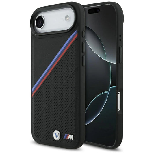 Etui BMW M Tricolor Metal Logo MagSafe do iPhone 17 Air - czarne