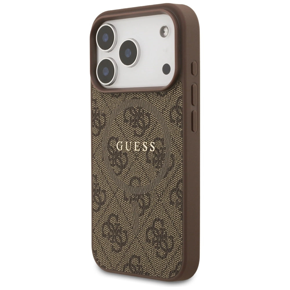Etui Guess 4G Ring Classic Logo MagSafe na iPhone 17 Pro - brązowe – zdjęcie 2