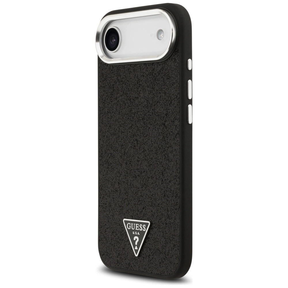 Etui Guess Glitter Triangle Logo MagSafe do iPhone 17 Air - czarne – zdjęcie 2