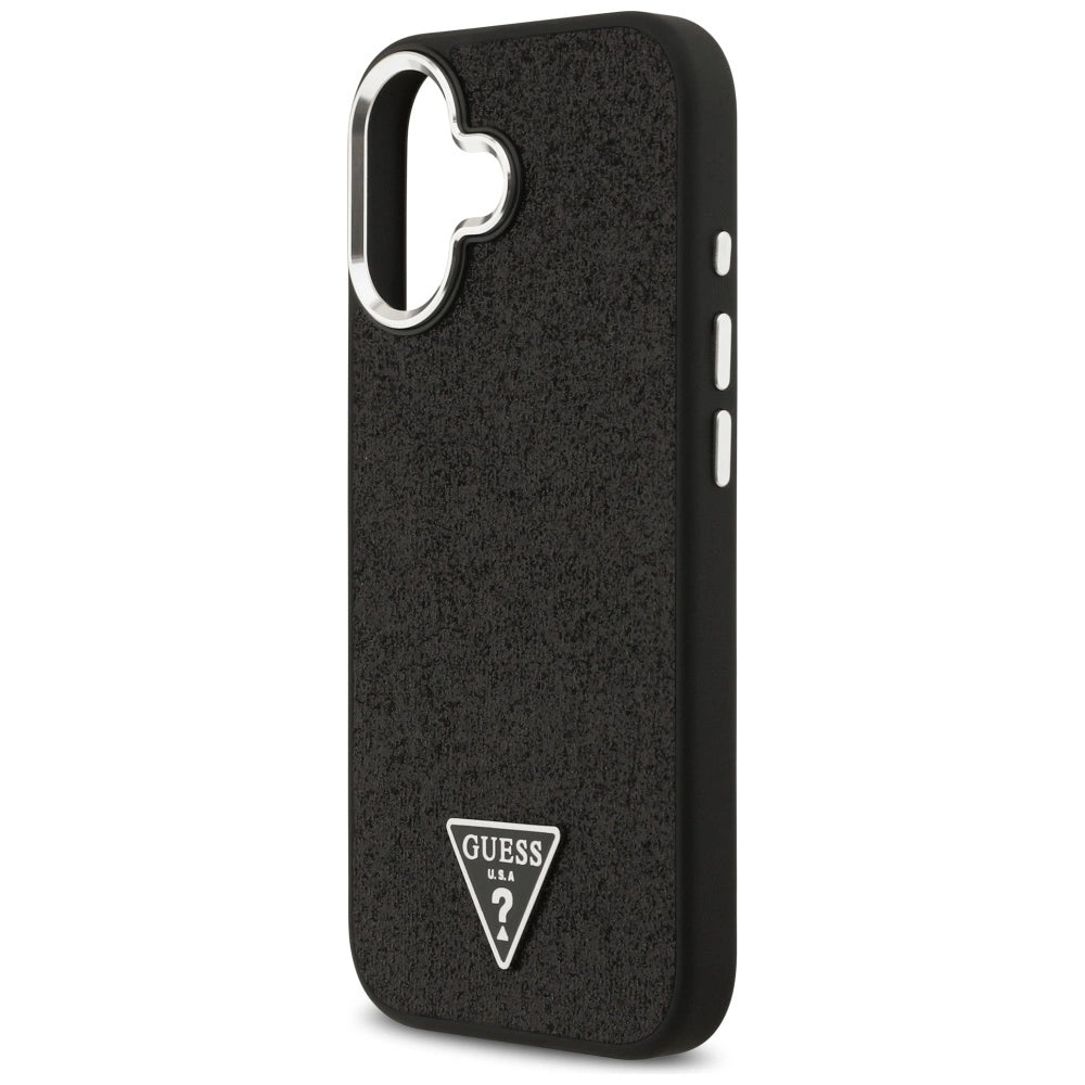 Etui Guess Glitter Triangle Logo MagSafe do iPhone 17 - czarne – zdjęcie 6