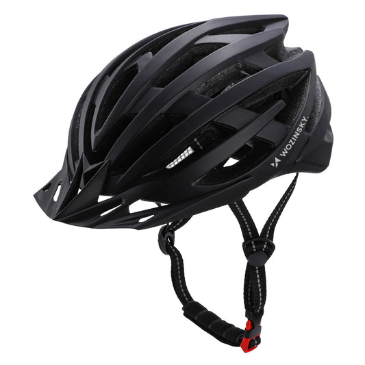 Kask rowerowy MTB Wozinsky z odpinanym daszkiem i tylną lampką - czarny