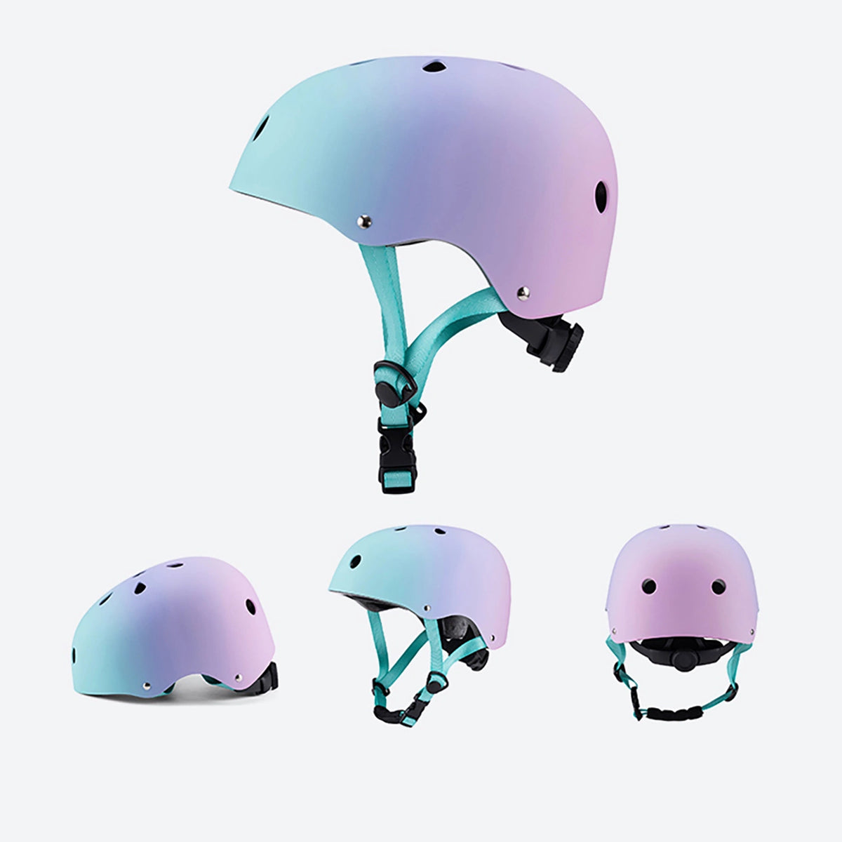 Kask rowerowy BMX/hulajnoga Wozinsky 48-52 cm - gradient różowy – zdjęcie 5