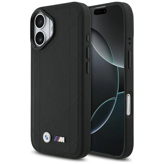 Etui BMW M Quilted Logo MagSafe na iPhone 17 - czarne