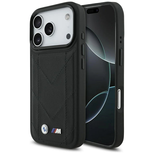 Etui BMW M Quilted Logo MagSafe na iPhone 17 Pro - czarne