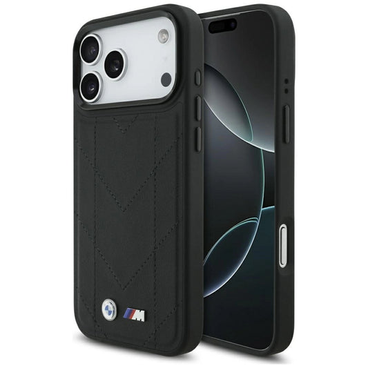 Etui BMW M Quilted Logo MagSafe na iPhone 17 Pro Max - czarne