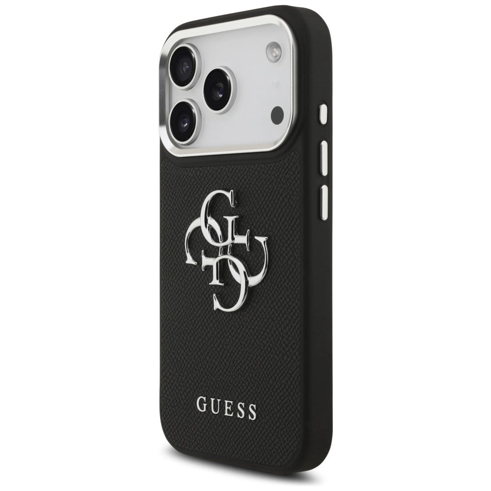 Etui Guess Grained Big 4G Classic Logo na iPhone 17 Pro - czarne