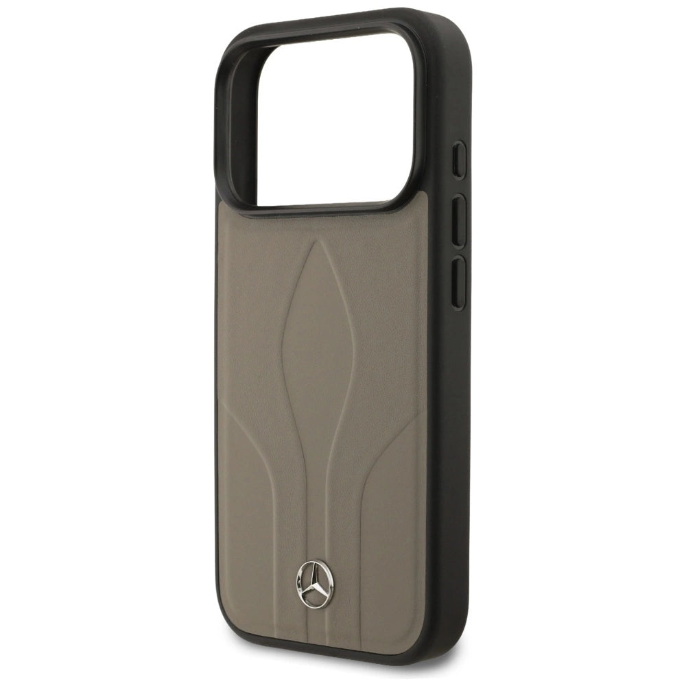 Etui Mercedes Leather The Move MagSafe na iPhone 17 Pro - beżowe