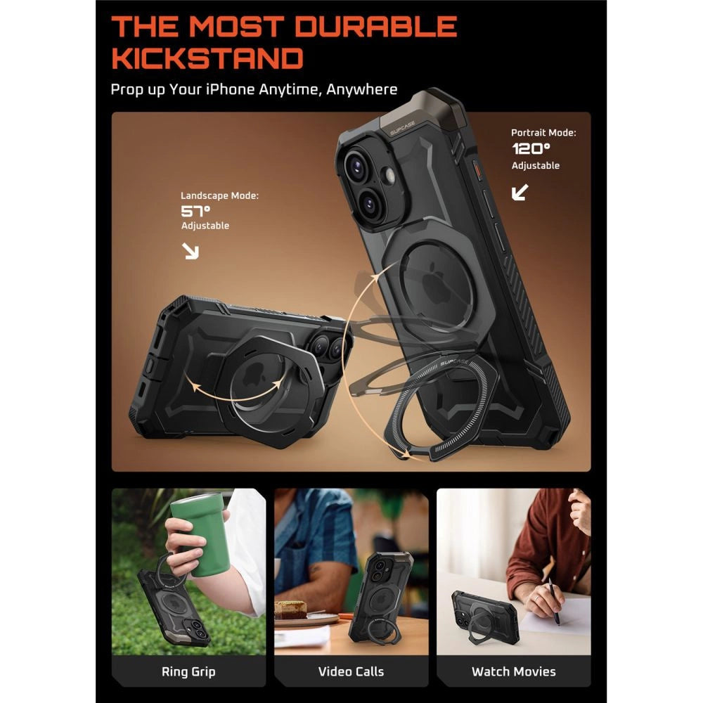 Etui Supcase UB Grip Mag MagSafe na iPhone 17 - czarne – zdjęcie 4