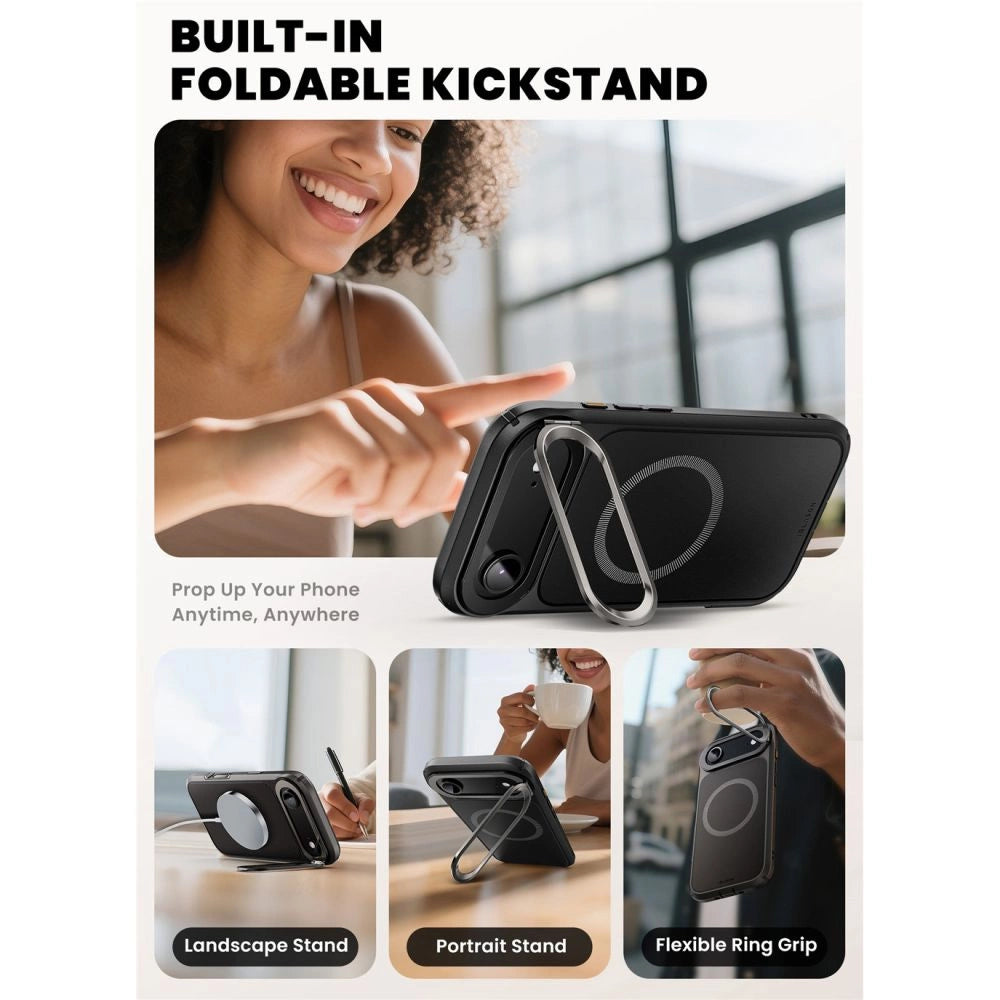 Etui Supcase IBLSN Ares Flip Mag MagSafe na iPhone 17 Air - czarne – zdjęcie 5
