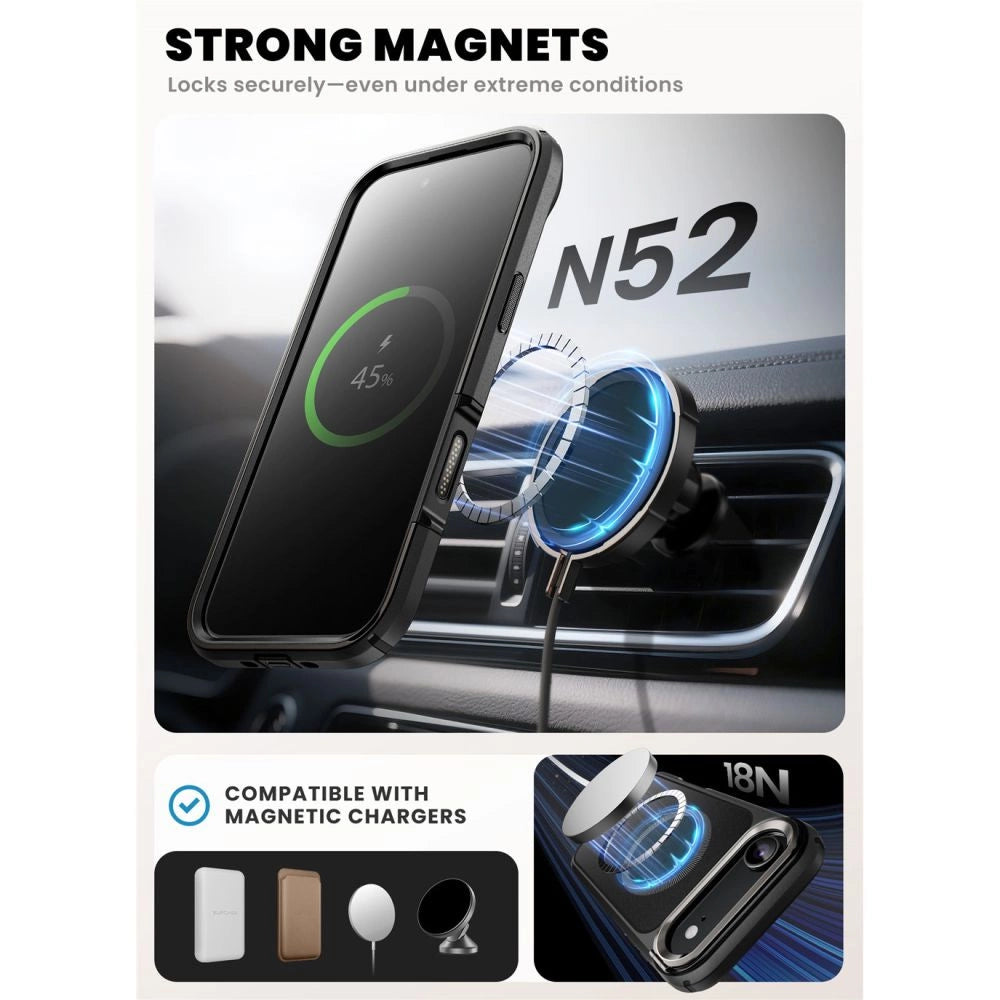 Etui Supcase IBLSN Ares Flip Mag MagSafe na iPhone 17 Air - czarne – zdjęcie 6