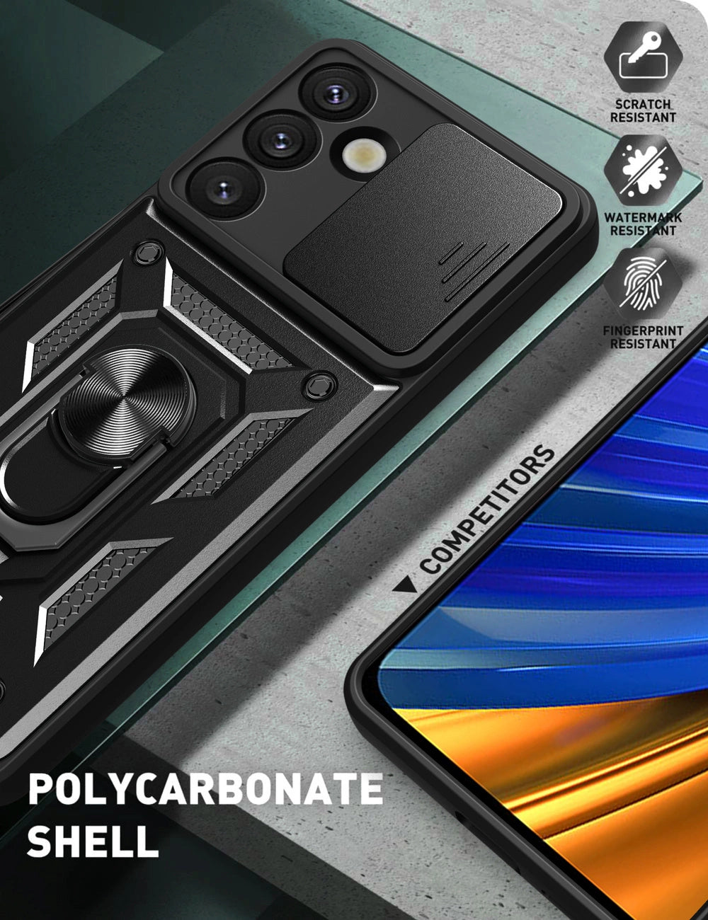 Etui Hybrid Armor Camshield na Sasung Galaxy S26 Plus - czarne – zdjęcie 7