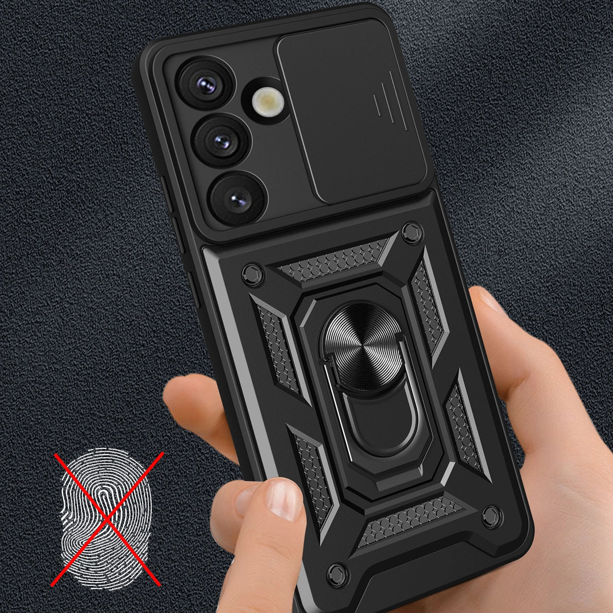 Etui Hybrid Armor Camshield na Sasung Galaxy S26 Plus - czarne – zdjęcie 9