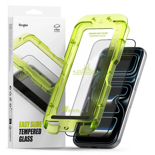 Szkło hartowane Ringke Easy Slide 2-pack na iPhone 17 Pro - czarne