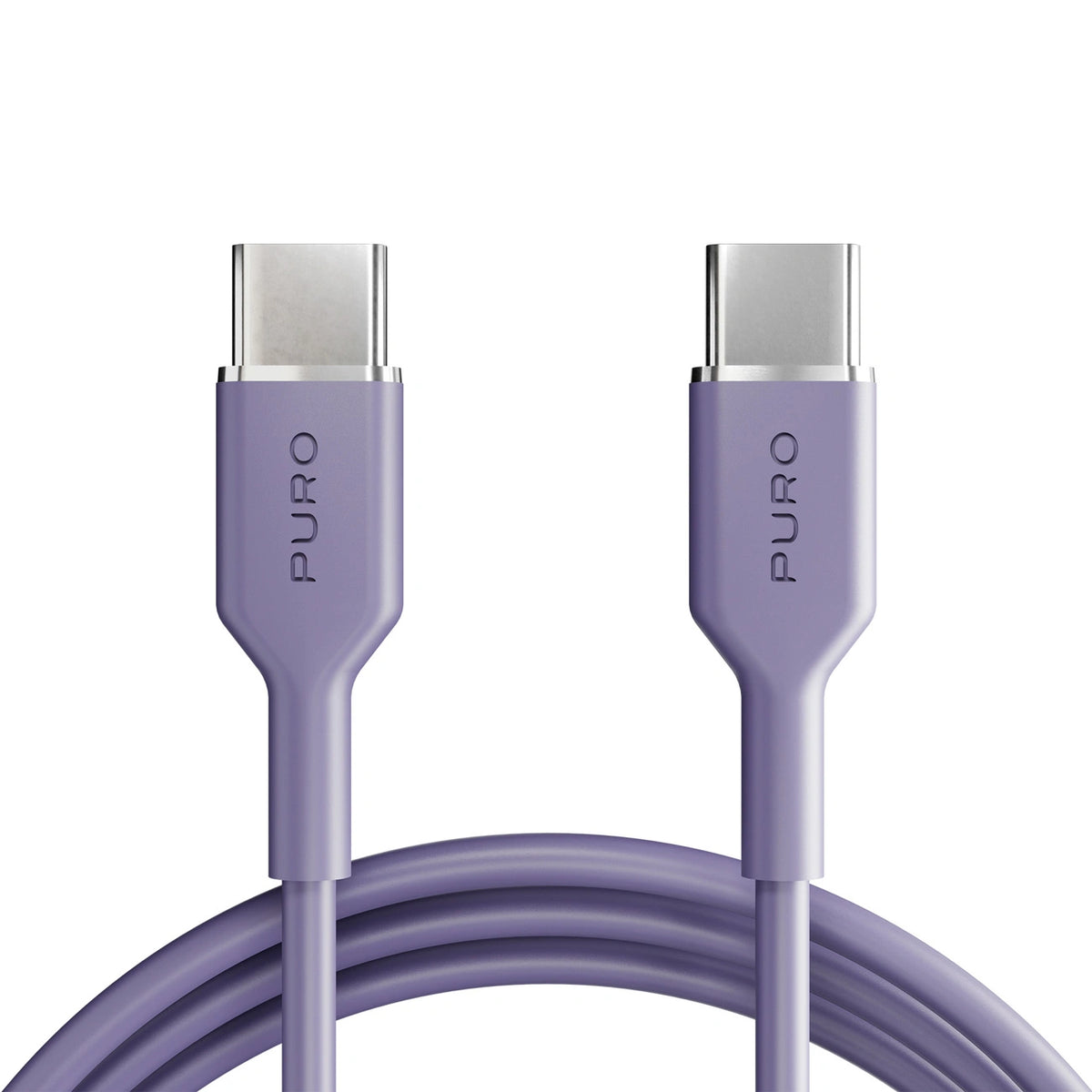 Kabel Puro Icon 60W USB-C - USB-C 1,5m - fioletowy