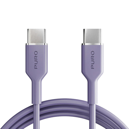Kabel Puro Icon 60W USB-C - USB-C 1,5m - fioletowy
