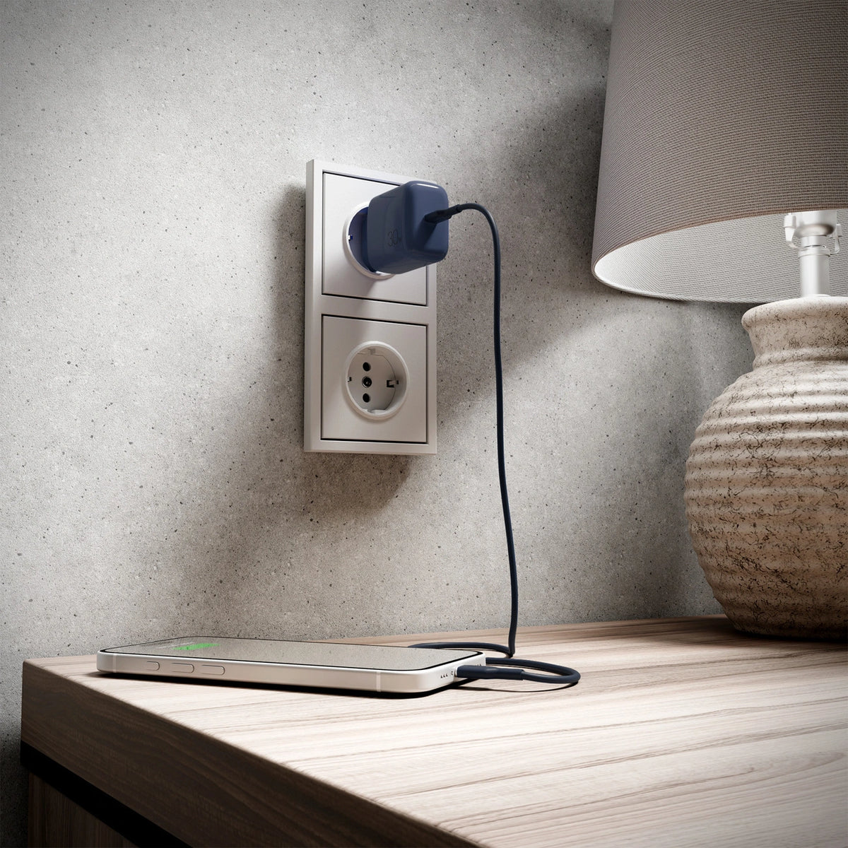 Kabel Puro Icon 60W USB-C - USB-C 1,5m - granatowy – zdjęcie 8