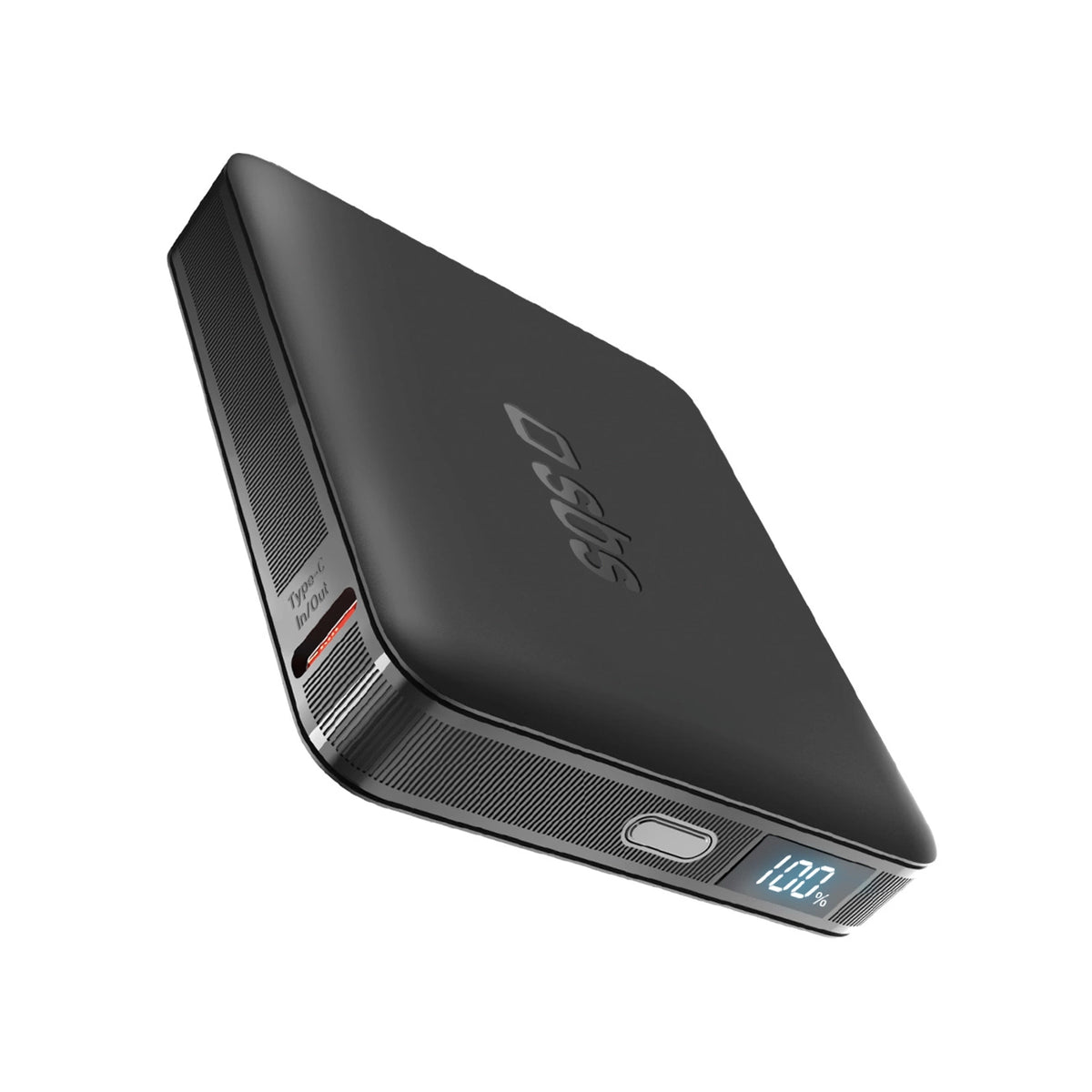 Powerbank SBS HD 10W 5000mAh USB-C z wyświetlaczem LCD - czarny