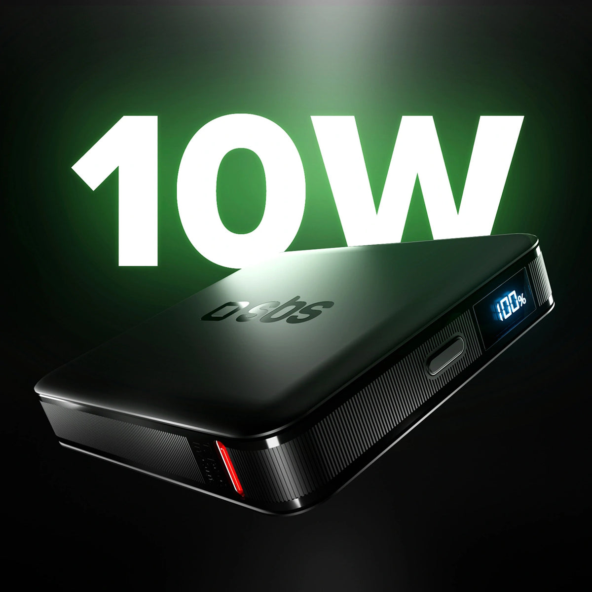 Powerbank SBS HD 10W 5000mAh USB-C z wyświetlaczem LCD - czarny – zdjęcie 3