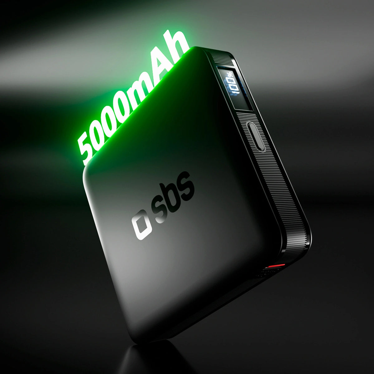 Powerbank SBS HD 10W 5000mAh USB-C z wyświetlaczem LCD - czarny – zdjęcie 4