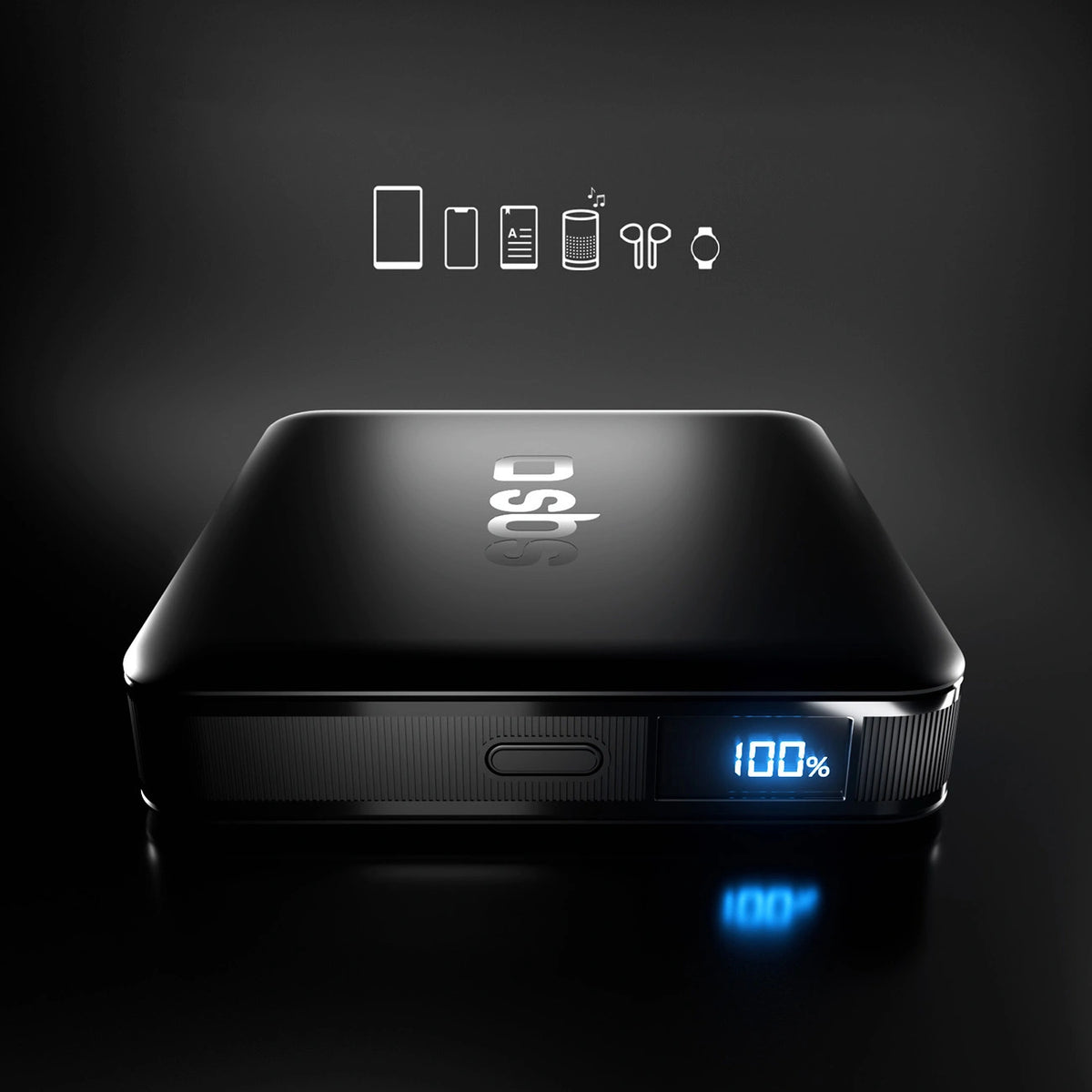 Powerbank SBS HD 10W 5000mAh USB-C z wyświetlaczem LCD - czarny – zdjęcie 8