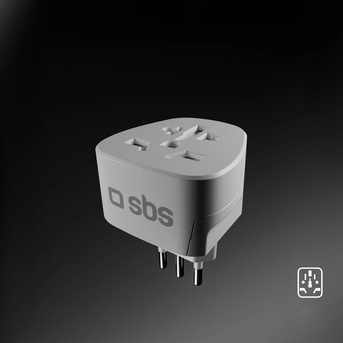 Adapter podróżny SBS IT - uniwersalny - biały – zdjęcie 4