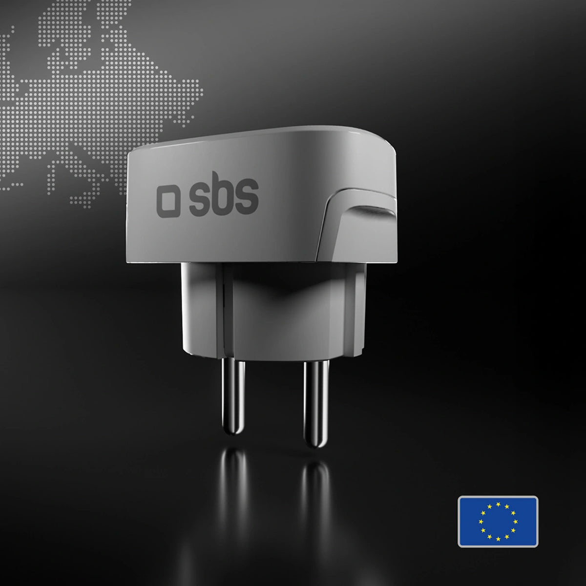 Adapter podróżny SBS Shucko/EU - uniwersalny - biały – zdjęcie 3