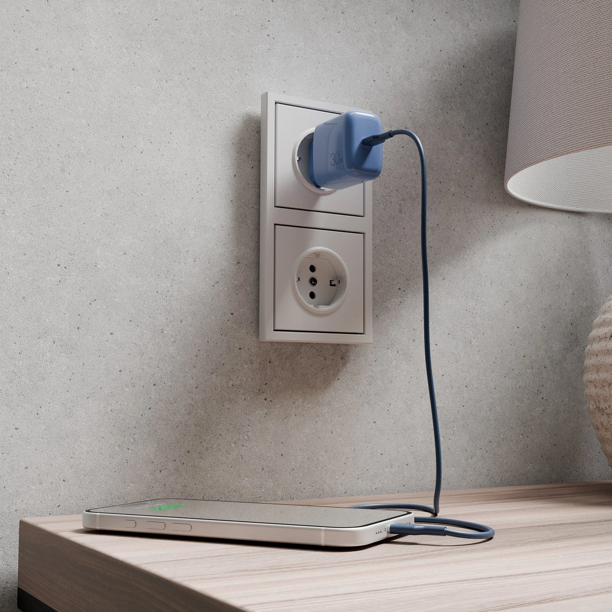 Ładowarka sieciowa Puro Pro Lite 30W USB-C - niebieska – zdjęcie 7