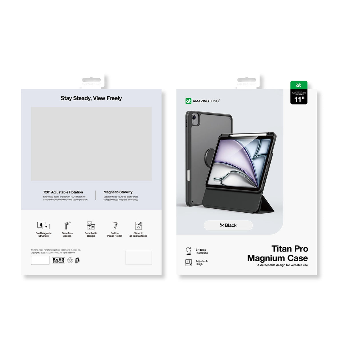 Etui AMAZINGTHING Titan na iPad Air 11" M2/M3/M4 (2024/2025/2026) - czarne – zdjęcie 6