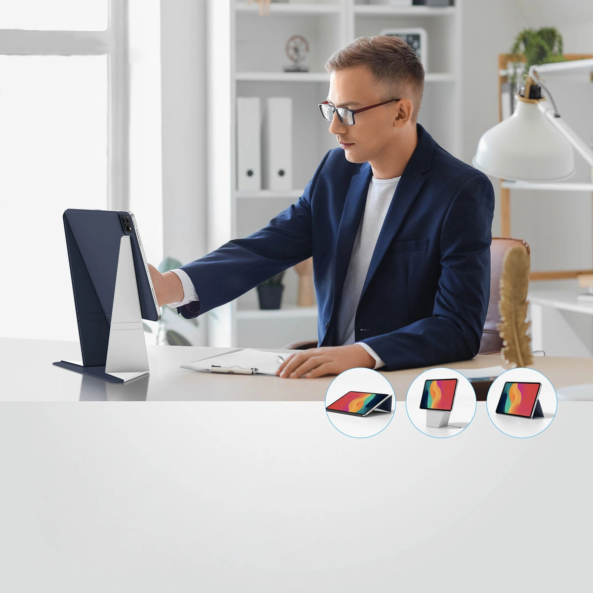 Etui AMAZINGTHING Matte Pro na iPad Air 13" M3/M4 (2025/2026) - niebieskie – zdjęcie 7