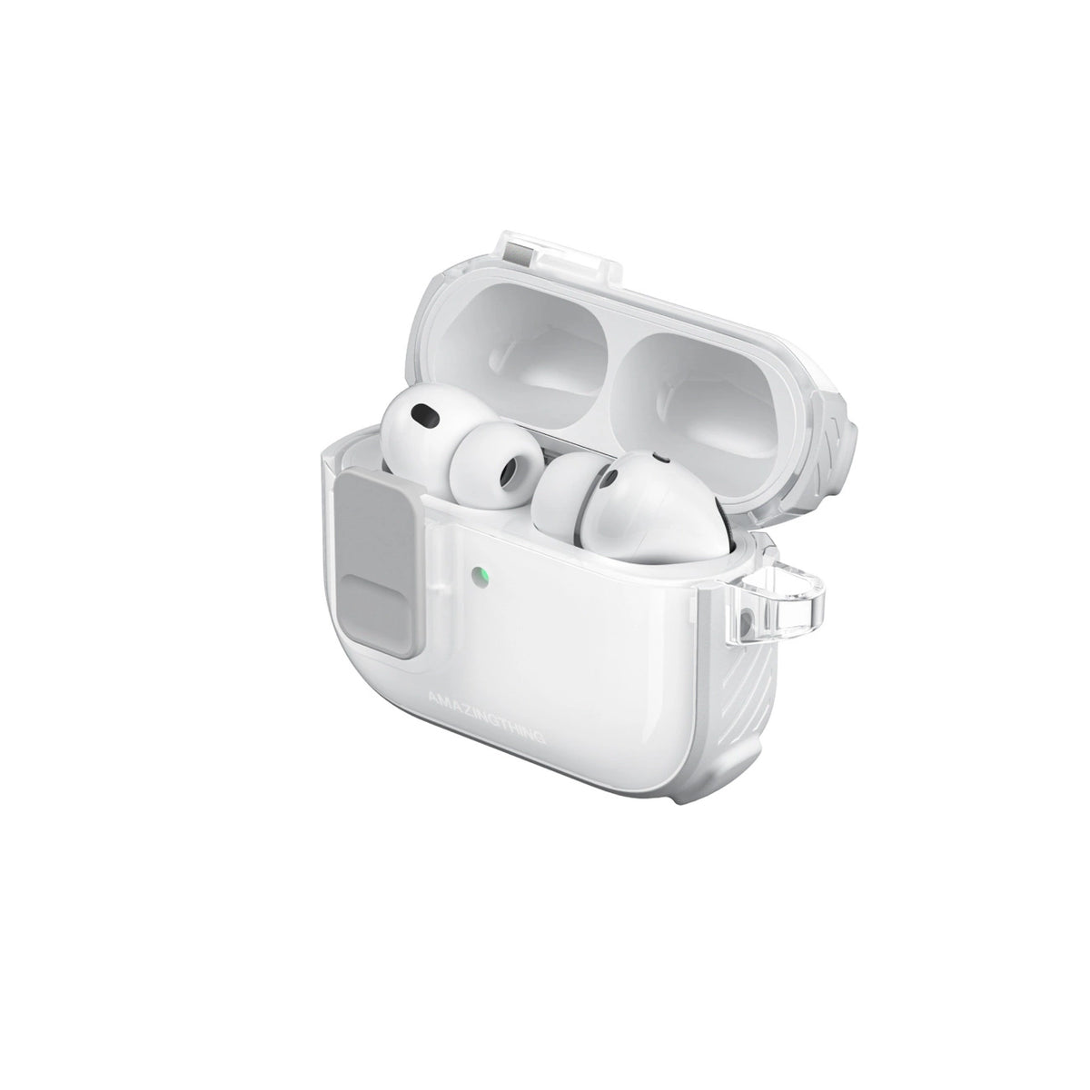 Etui AMAZINGTHING Titan Pro Mag Case Clear do AirPods Pro 3 - białe – zdjęcie 11