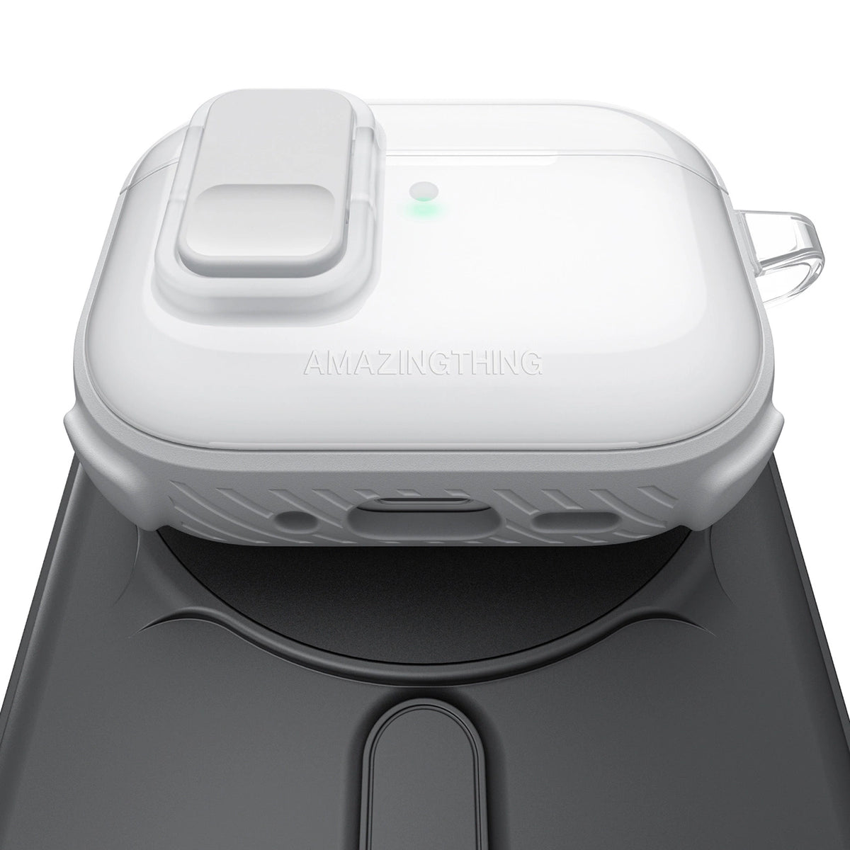 Etui AMAZINGTHING Titan Pro Mag Case Clear do AirPods Pro 3 - białe – zdjęcie 14