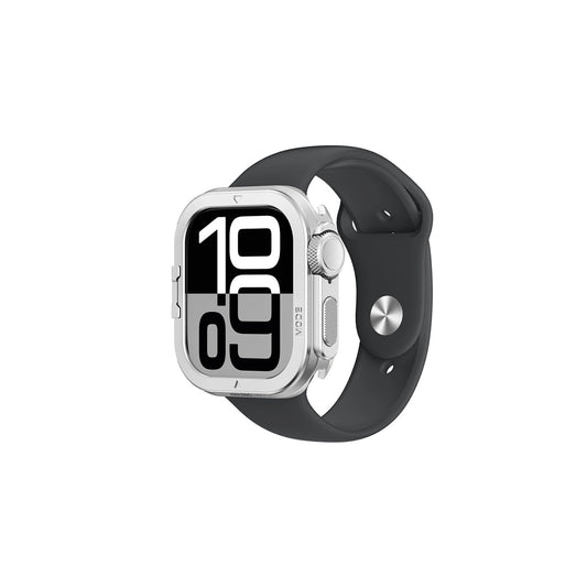 Etui metalowe AMAZINGTHING na Apple Watch 11 46mm aluminiowe - srebrne
