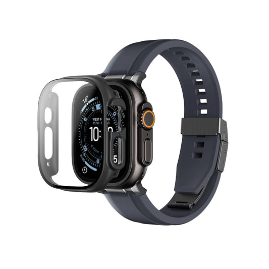 Szkło AMAZINGTHING Radix z etui na Apple Watch UItra 3 49 mm - czarne