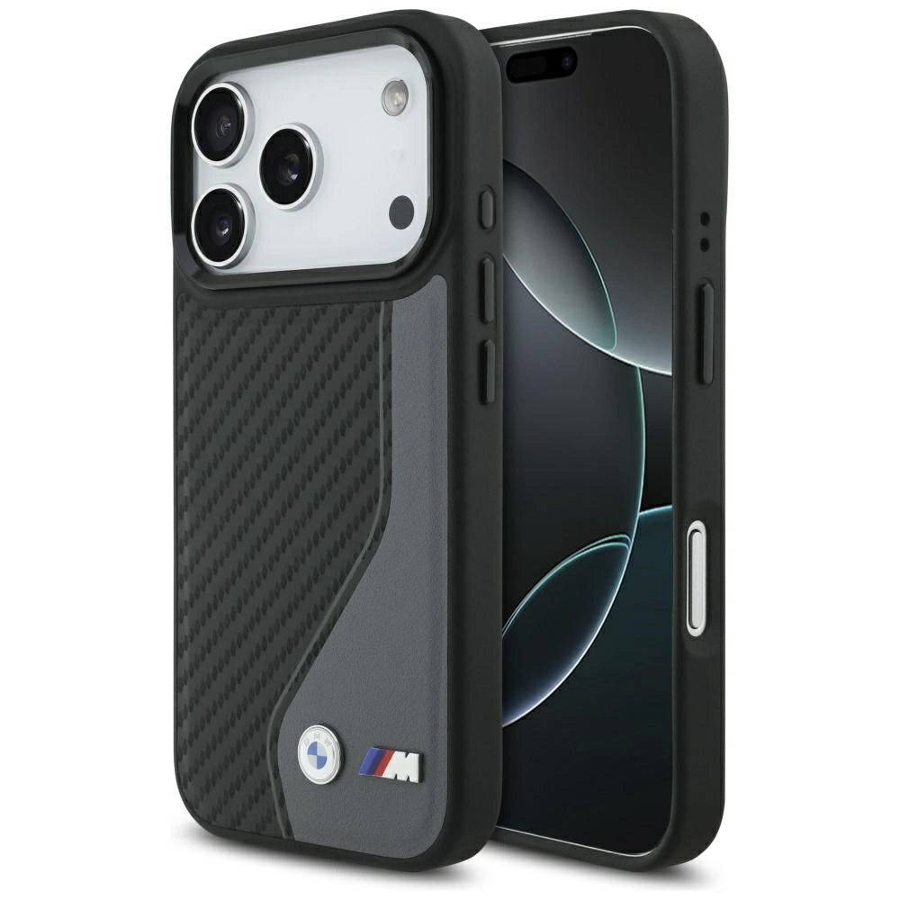 Etui BMW M Carbon Logo MagSafe na iPhone 17 Pro - grafitowe
