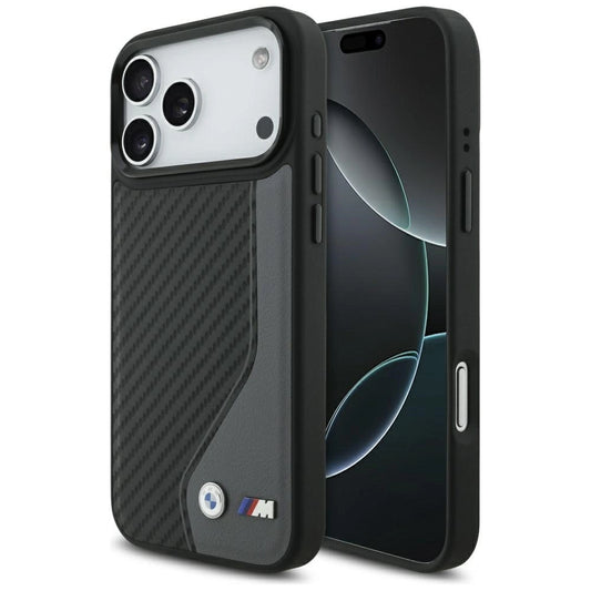 Etui BMW M Carbon Logo MagSafe na iPhone 17 Pro Max - grafitowe