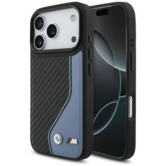 Etui BMW M Carbon Logo MagSafe na iPhone 17 Pro - niebieskie