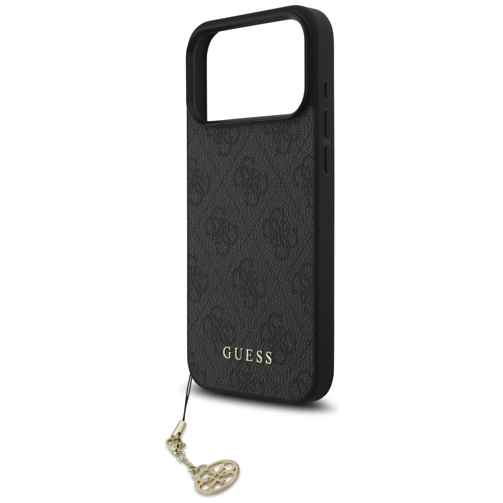 Etui Guess 4G Charms Collection MagSafe na iPhone 17 Pro Max - czarne