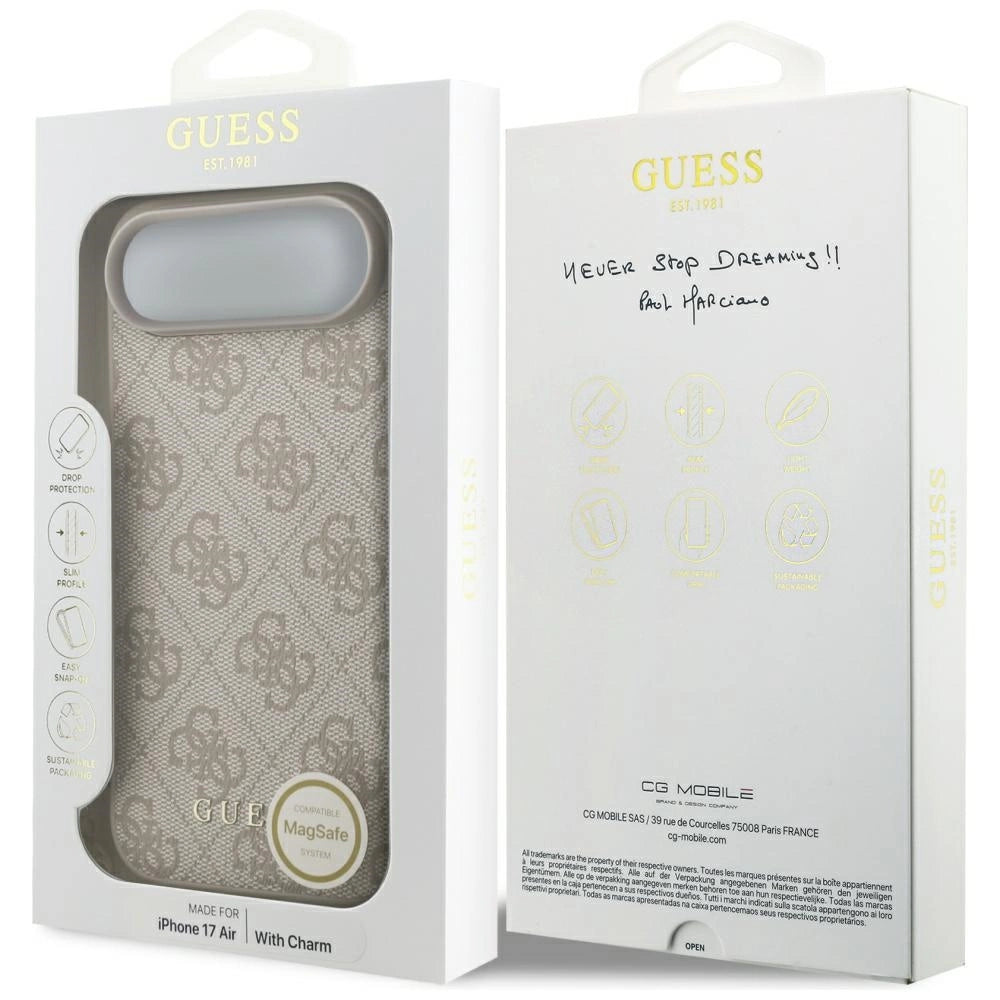 Etui Guess 4G Charms Collection MagSafe na iPhone Air - różowe – zdjęcie 7