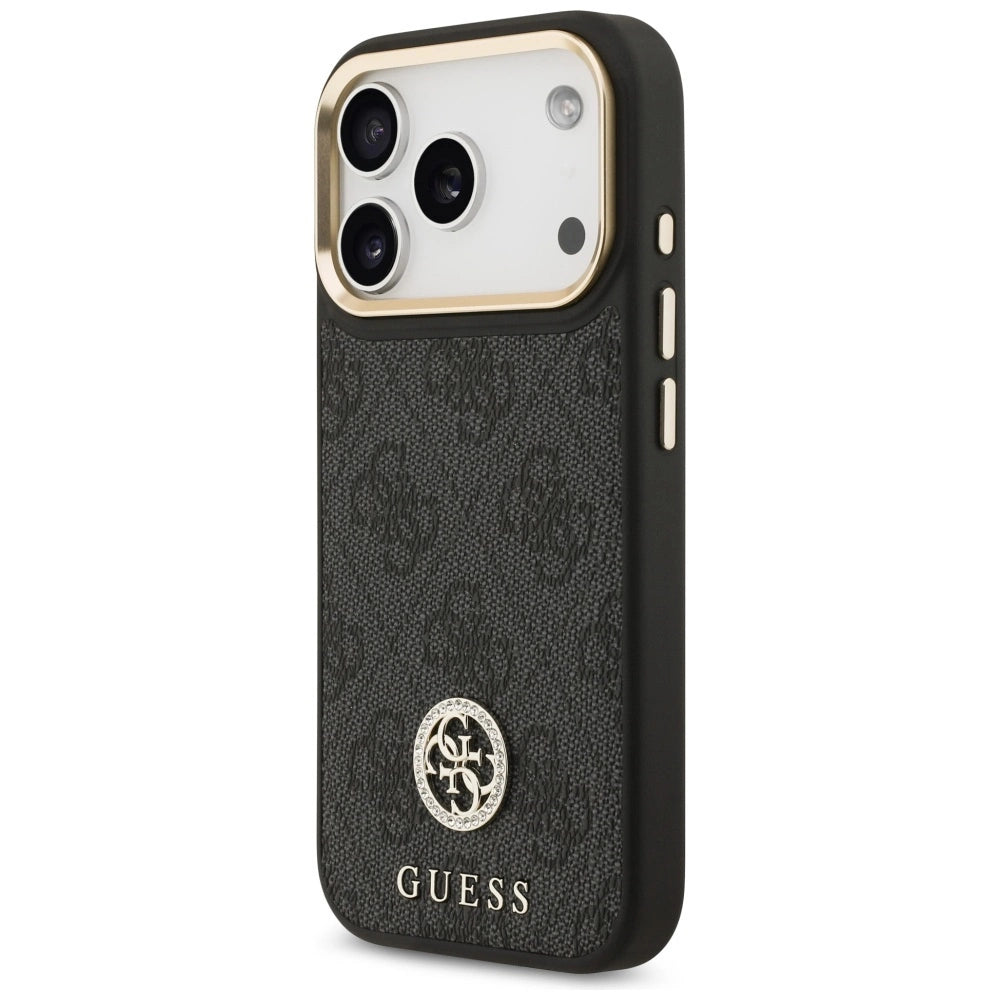 Etui Guess 4G Strass Logo MagSafe na iPhone 17 Pro - czarne – zdjęcie 2
