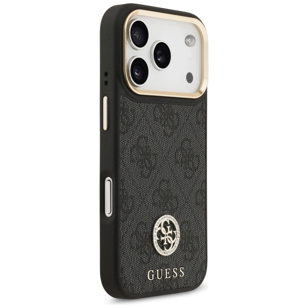 Etui Guess 4G Strass Logo MagSafe na iPhone 17 Pro - czarne – zdjęcie 4