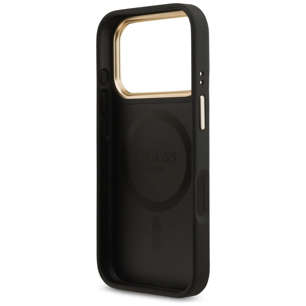 Etui Guess 4G Strass Logo MagSafe na iPhone 17 Pro - czarne – zdjęcie 7