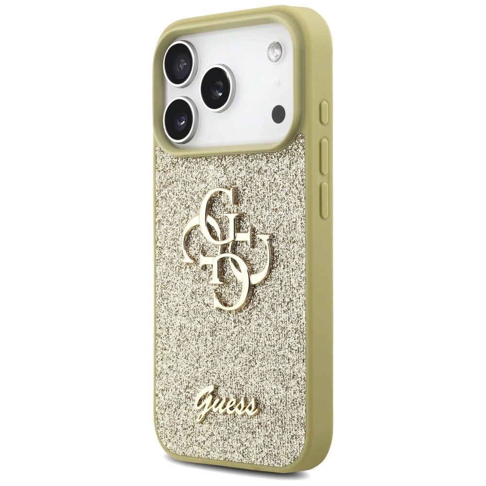 Etui Guess Fixed Glitter Big 4G na iPhone 17 Pro - złote – zdjęcie 2